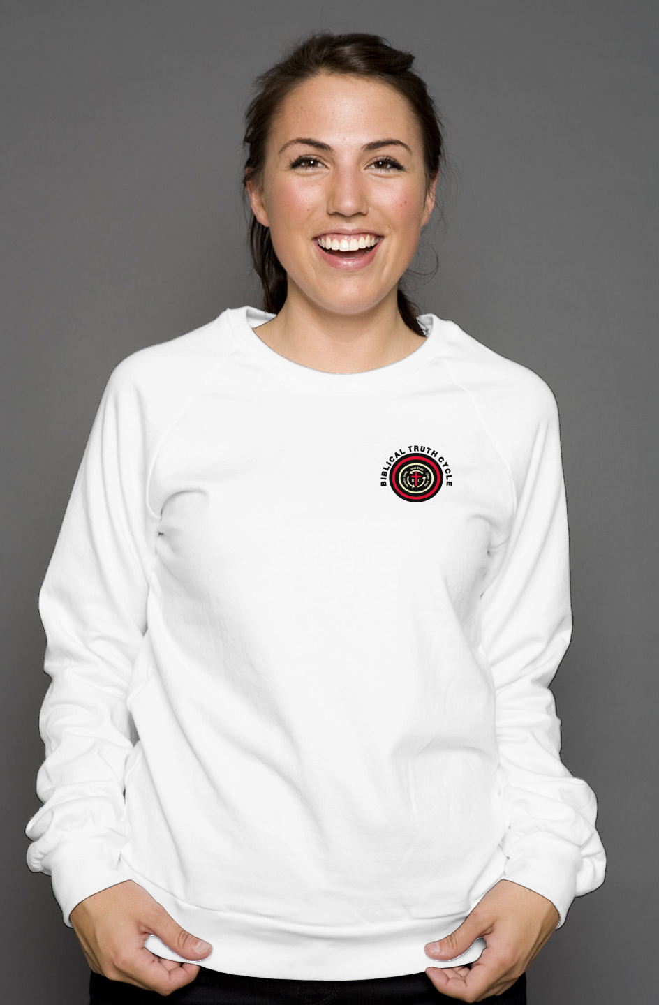 Biblical Truth Cycle - Crew Neck Sweatshirt (Public Announcement - Got Saved)