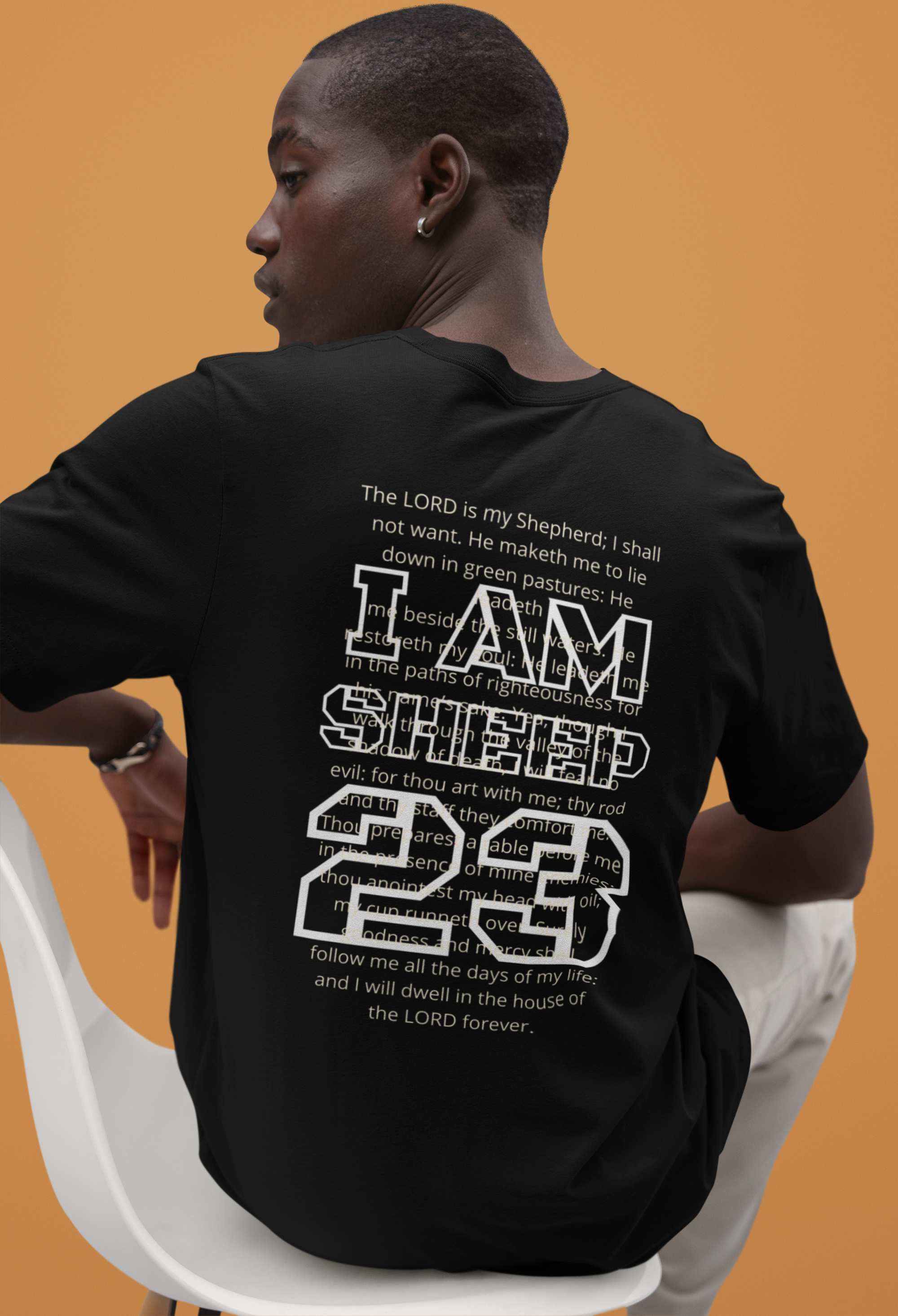 Sheep 23 - Staple T-Shirt  (I Am Sheep 23_ White Lettters)
