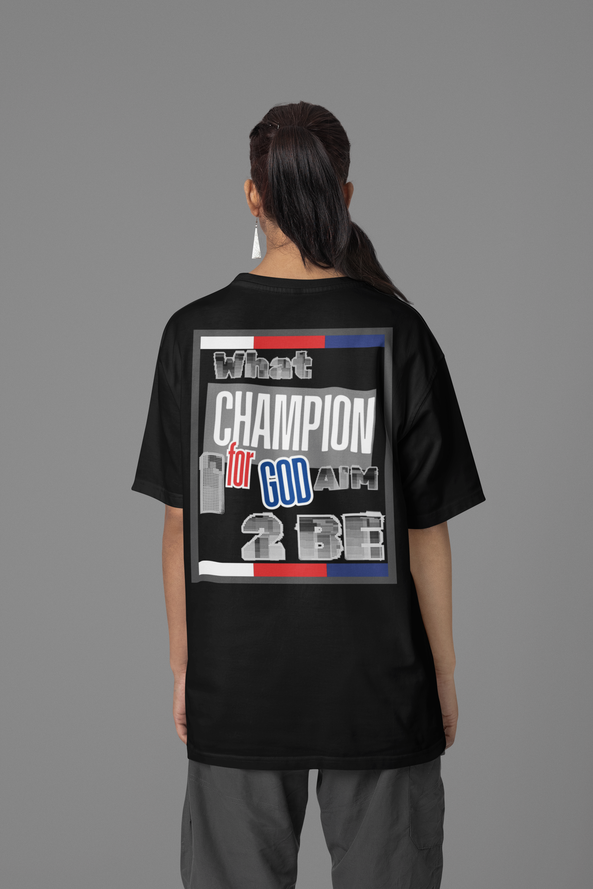 Champion For God - Oversized Heavyweight T-Shirt (W.I.A.2.B.)