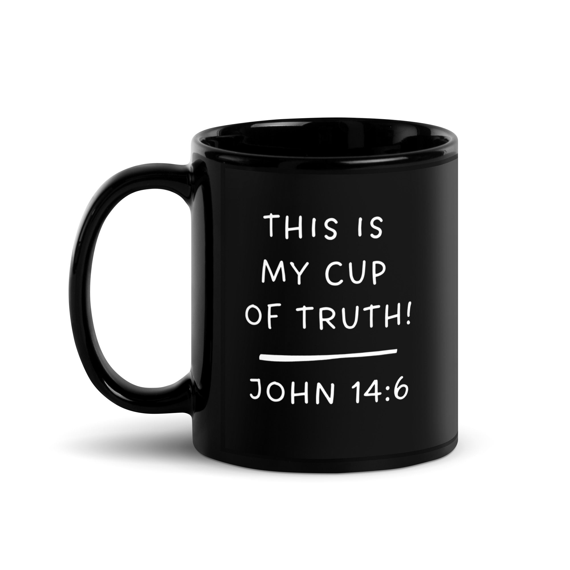 Biblical Truth Cycle - Black Mug 11oz (My Cup of Truth - John 14:6)