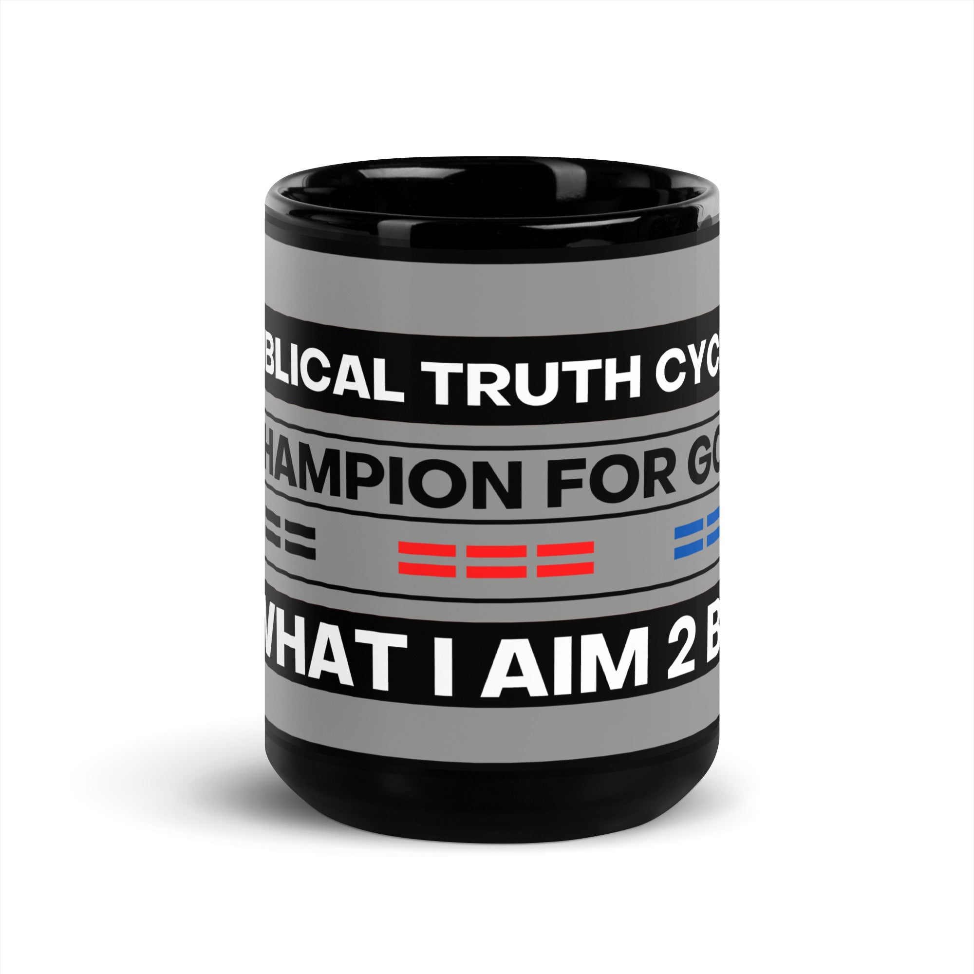 Champion For God - Black Glossy Mug 15oz (W.I.A.2.B.)