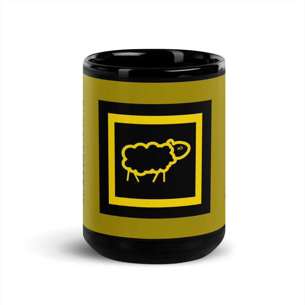 Sheep 23 - Black Glossy Mug 15oz (Black Sheep 23)