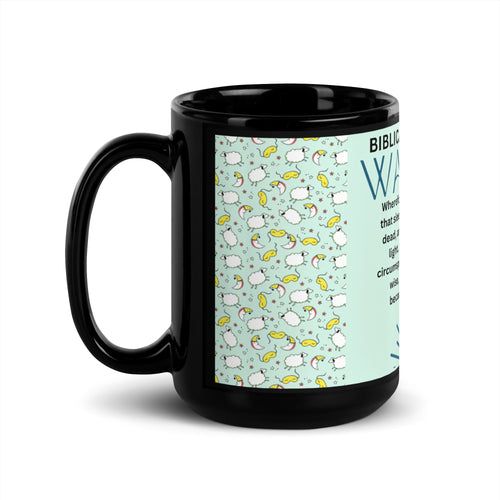 Biblical Truth Cycle - Black Glossy Mug 15oz (Wake Up)