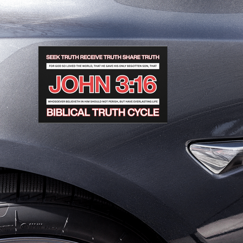 Biblical Truth Cycle - Car Magnet (John 3:16)