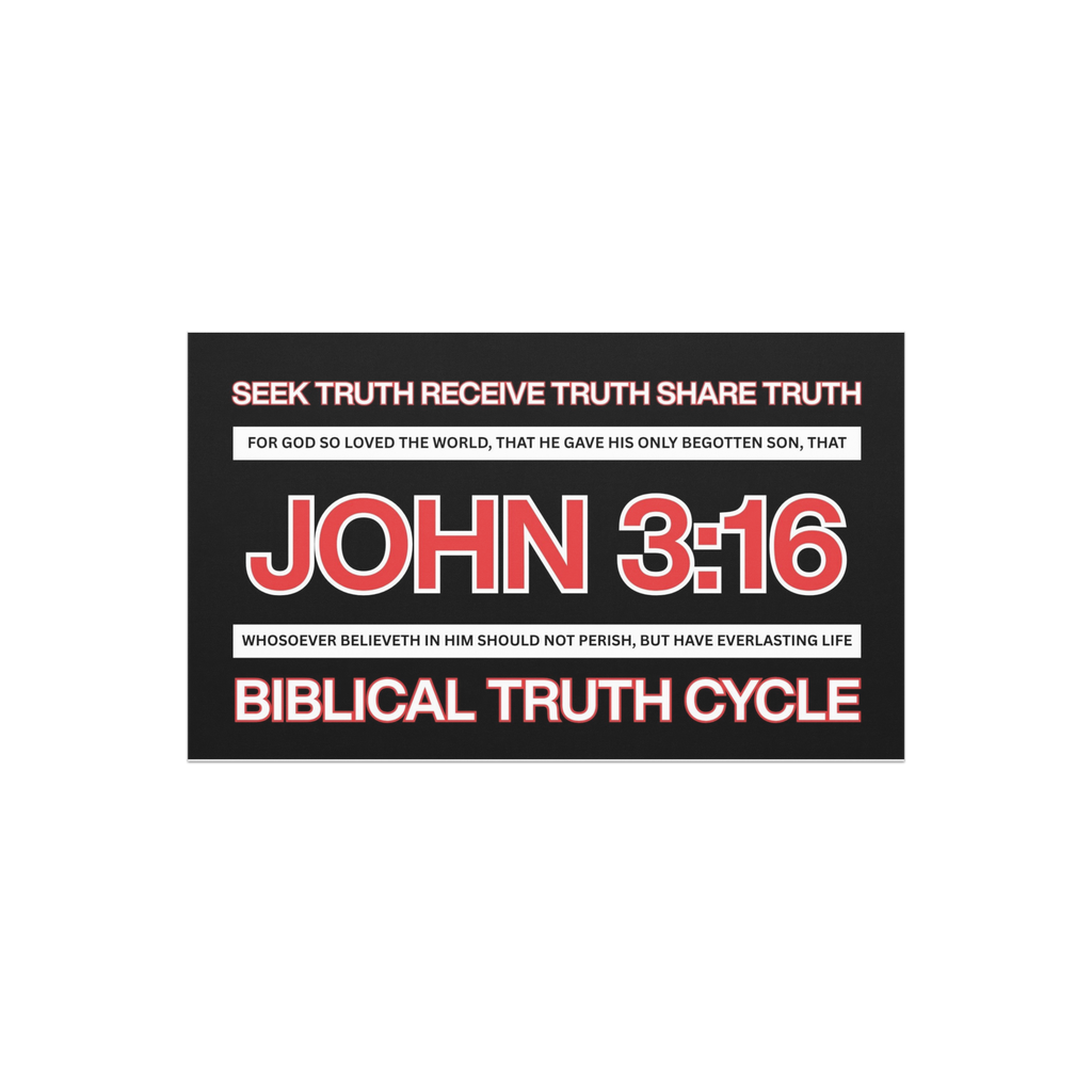 Biblical Truth Cycle - Car Magnet (John 3:16)