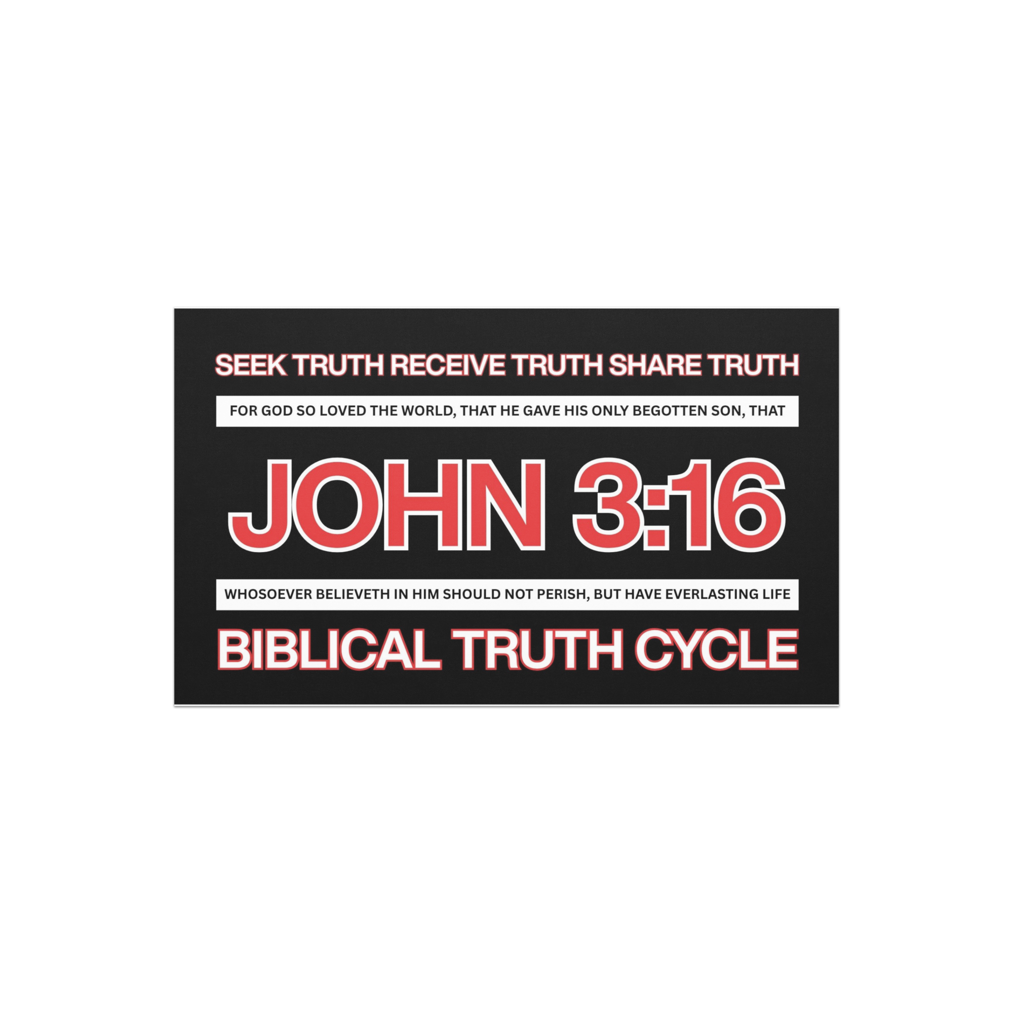 Biblical Truth Cycle - Car Magnet (John 3:16)