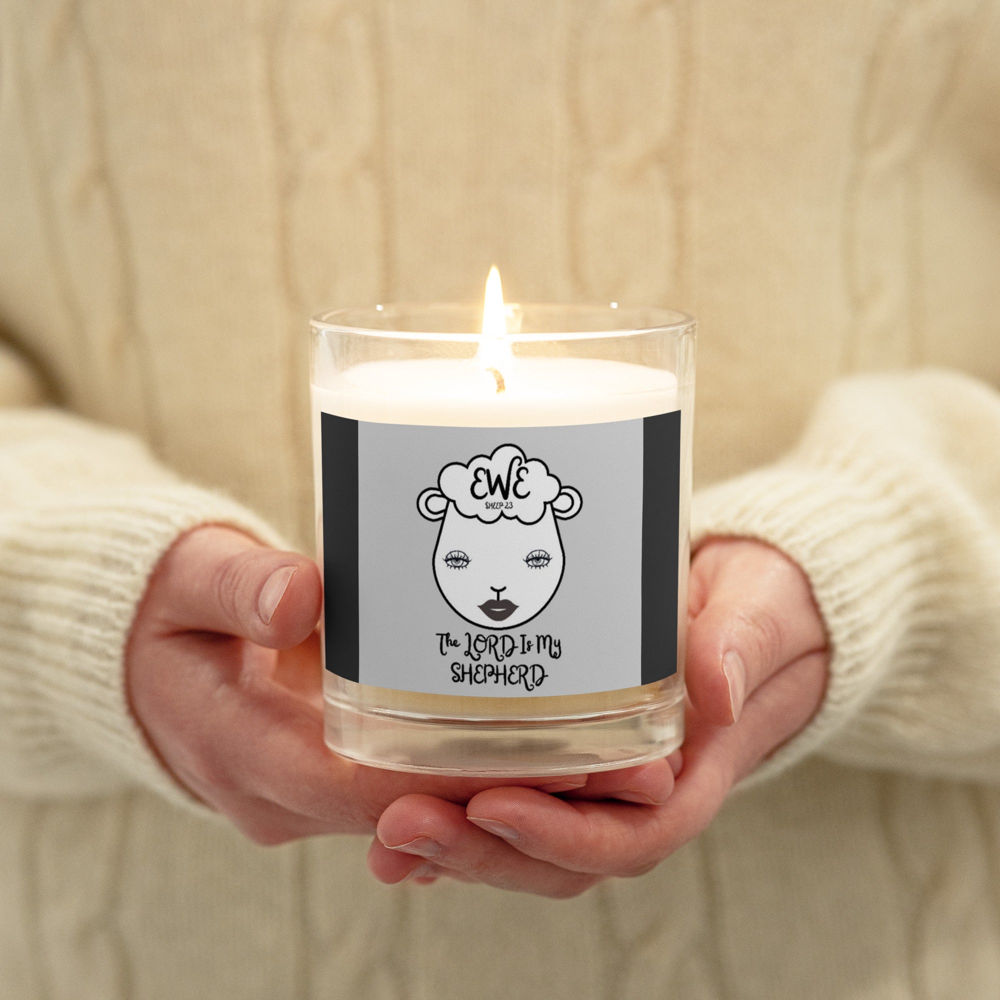 Sheep 23 - Glass Jar Candle (EWE)