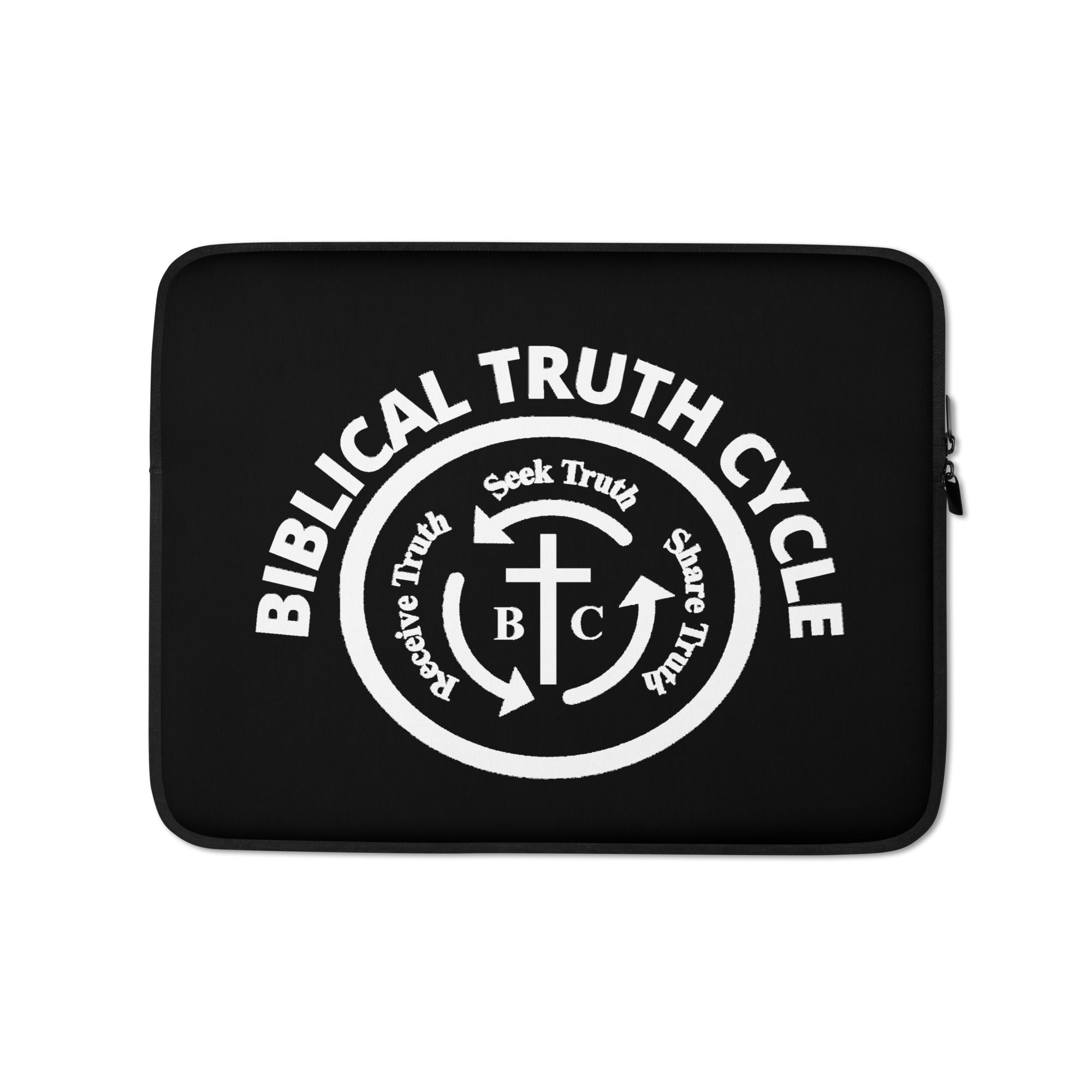 Biblical Truth Cycle - Black Laptop Sleeve 13' (Logo)