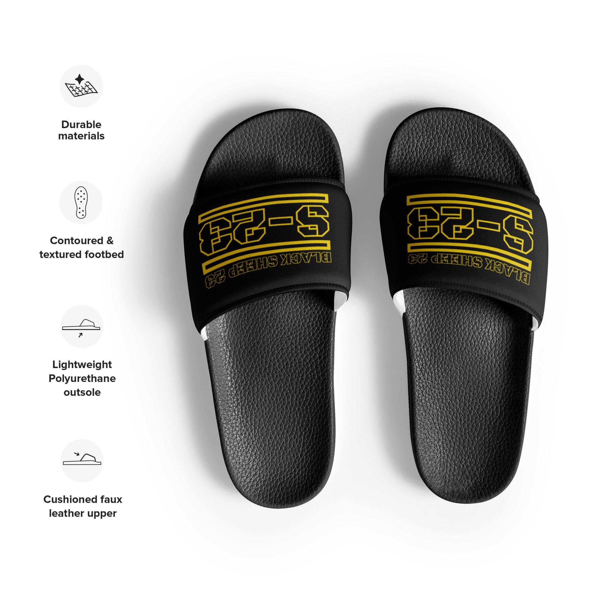 Sheep 23 - Men's Slides  S-23 (Black Sheep 23)
