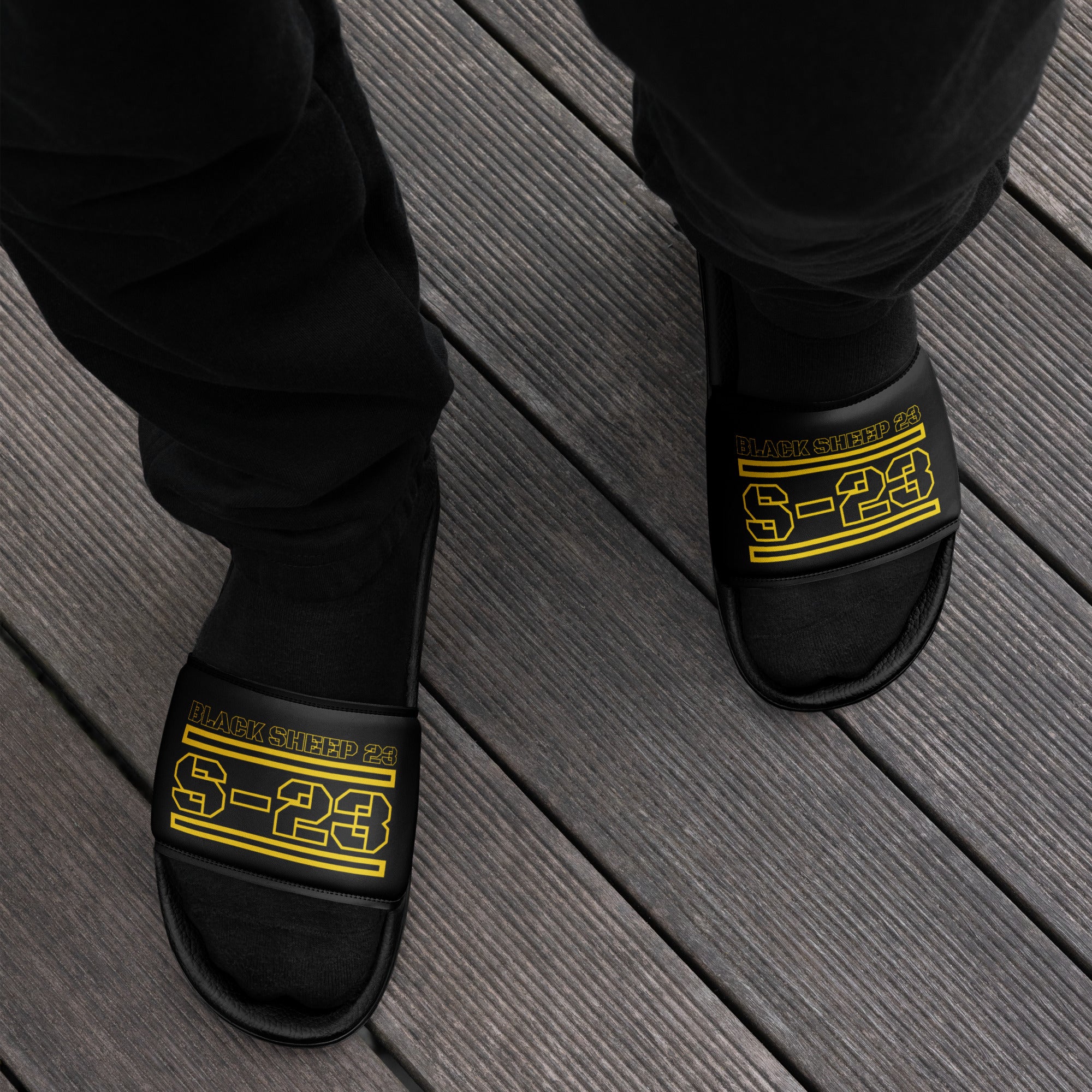 Sheep 23 - Men's Slides  S-23 (Black Sheep 23)