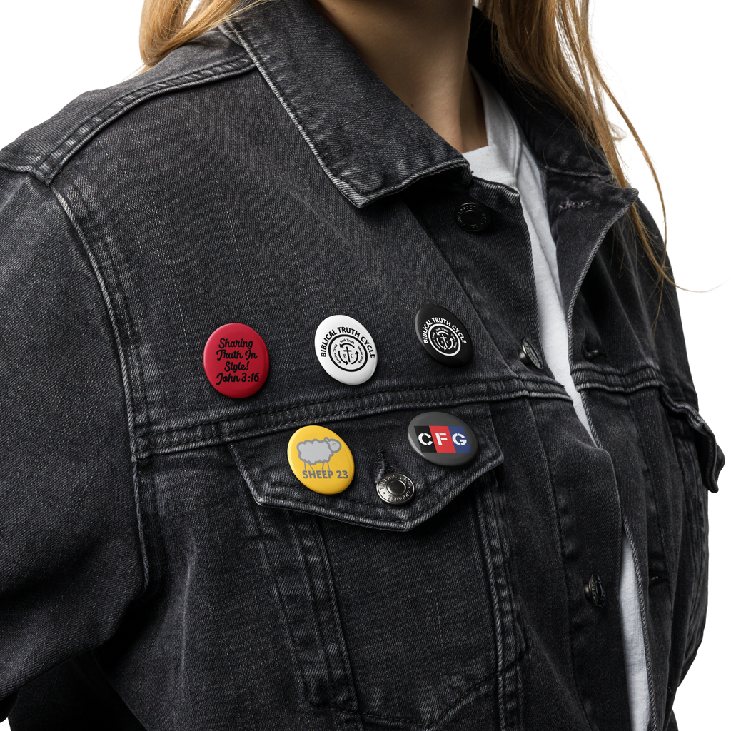 Biblical Truth Cycle - Set of Pin Buttons _ WAS $20.00 NOW ON SALE for