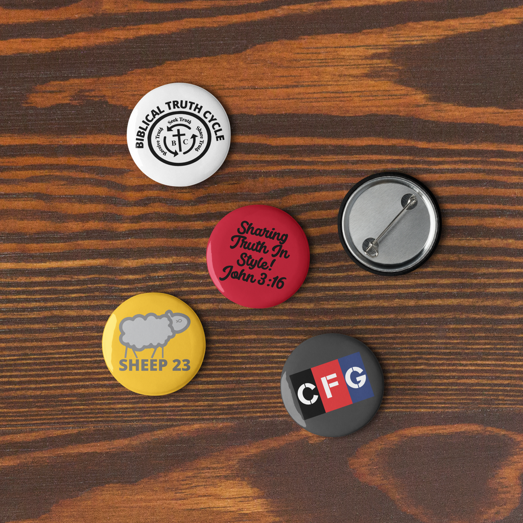 Biblical Truth Cycle - Set of Pin Buttons _ WAS $20.00 NOW ON SALE for