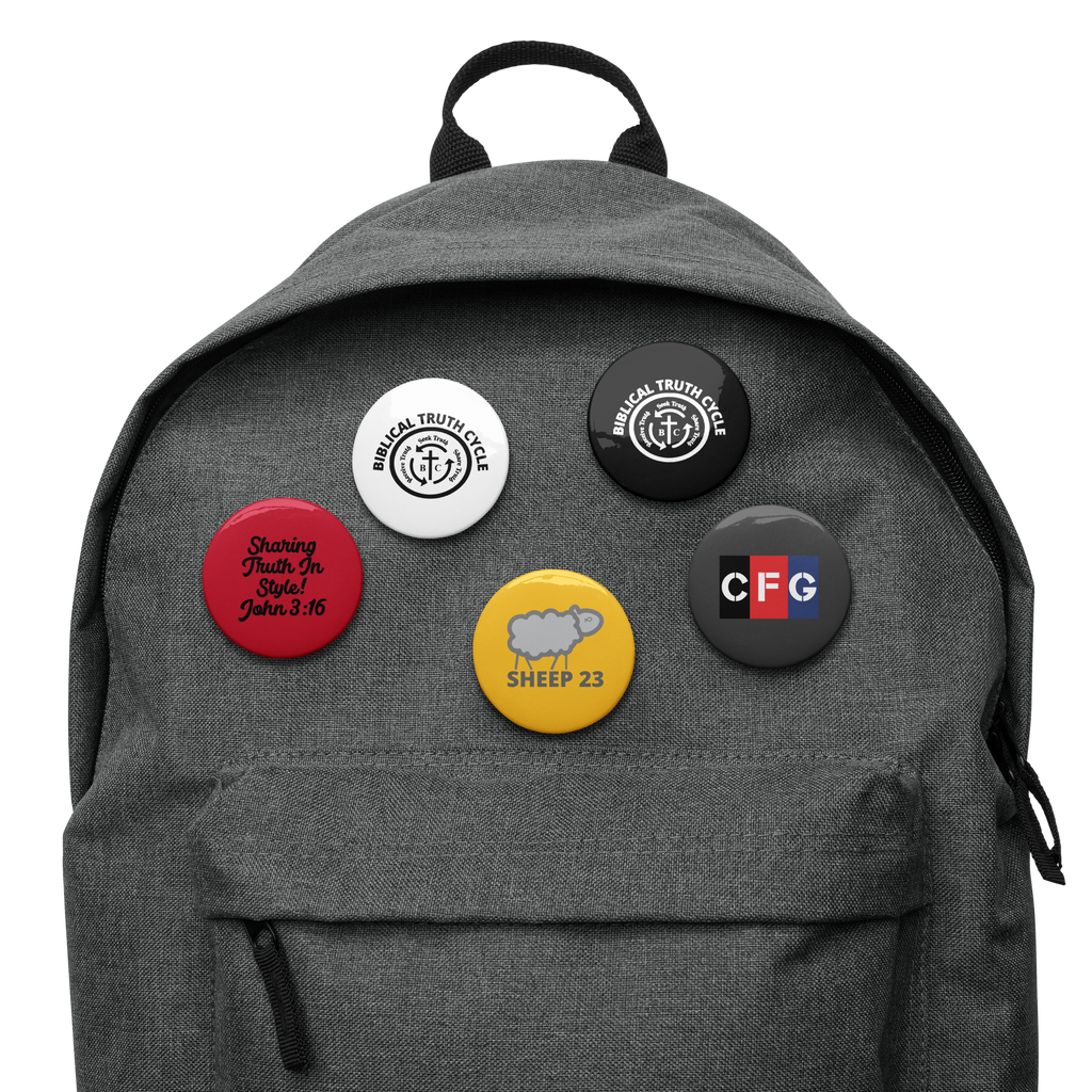 Biblical Truth Cycle - Set of Pin Buttons _ WAS $20.00 NOW ON SALE for