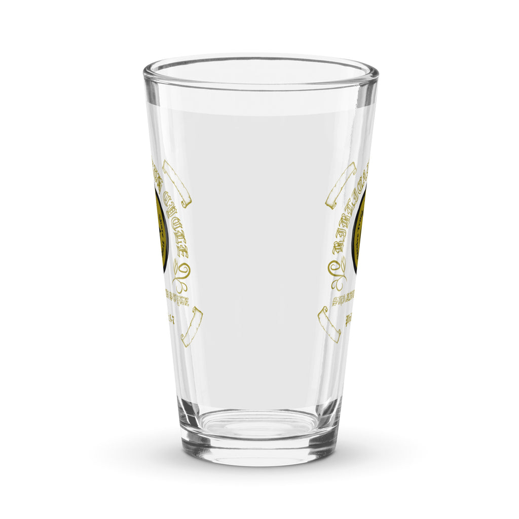 Biblical Truth Cycle - Shaker Pint Glass (White and Gold)