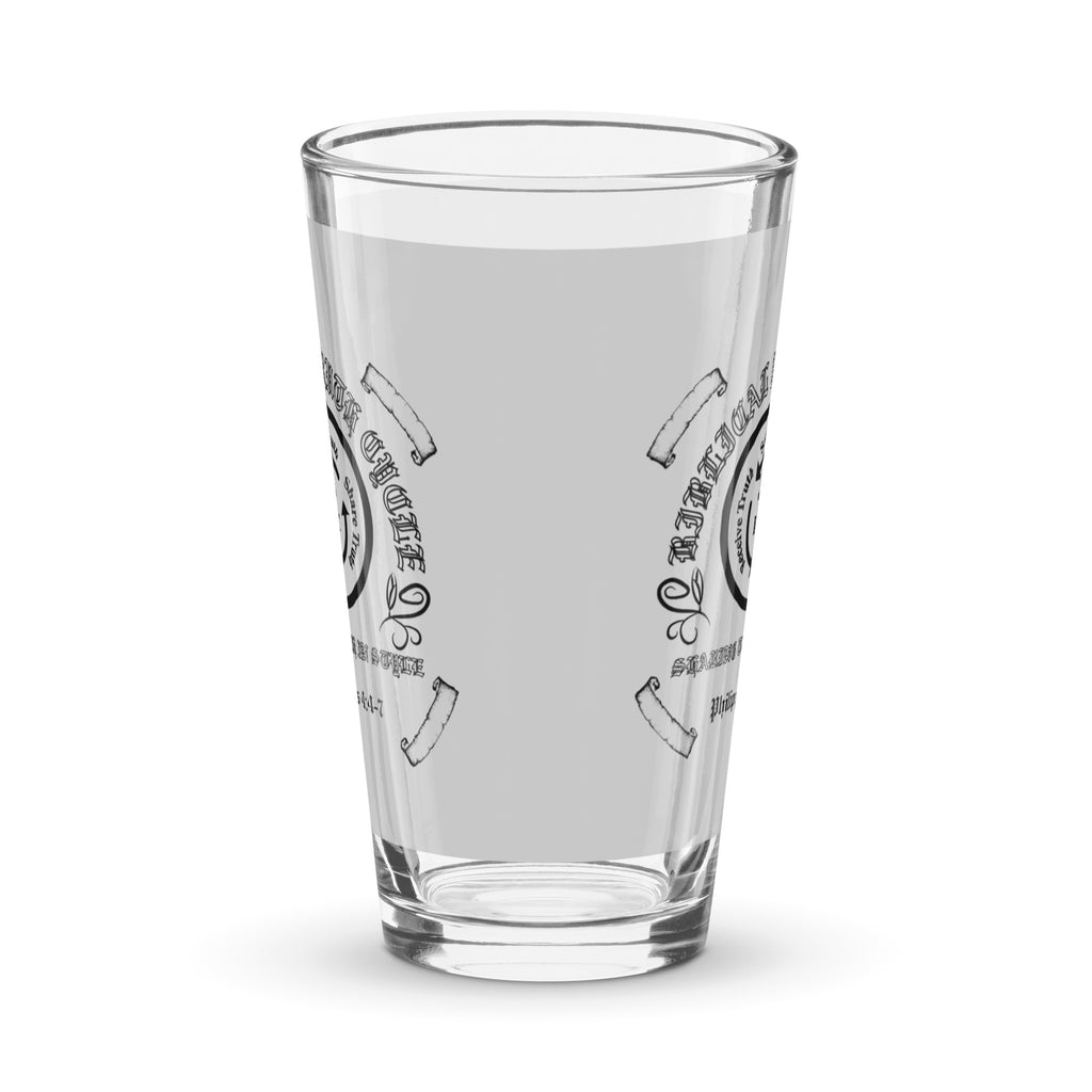 Biblical Truth Cycle - Shaker Pint Glass (Silver and Black)