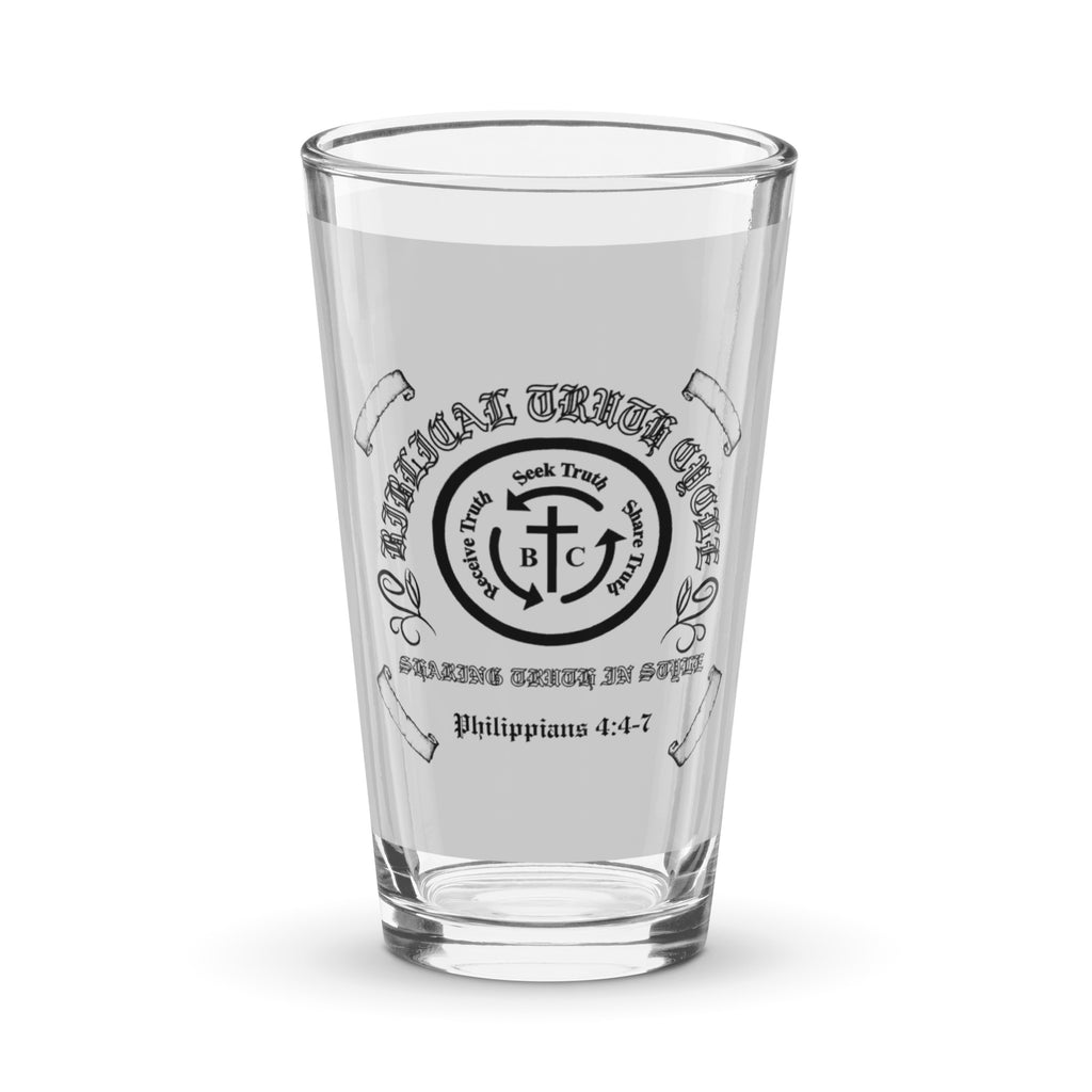 Biblical Truth Cycle - Shaker Pint Glass (Silver and Black)