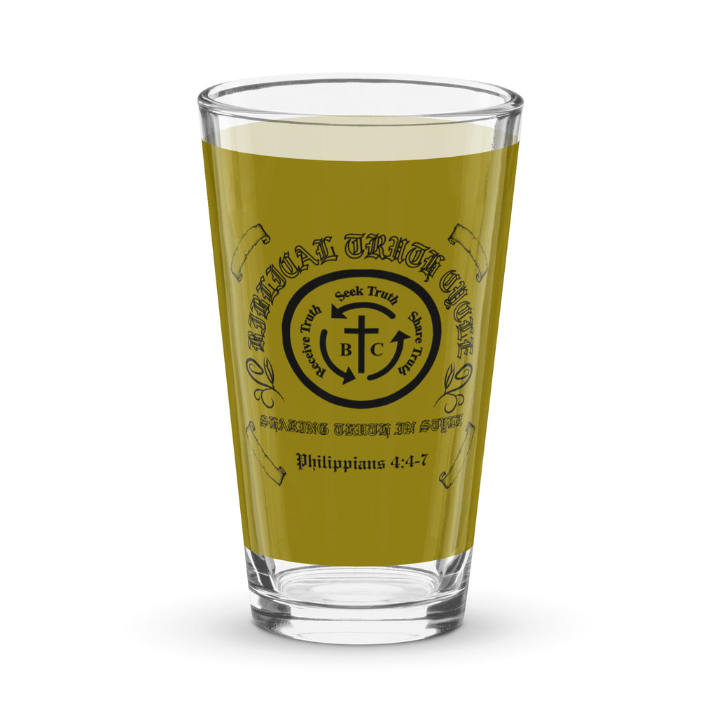 Biblical Truth Cycle - Shaker Pint Glass (Gold and Black)