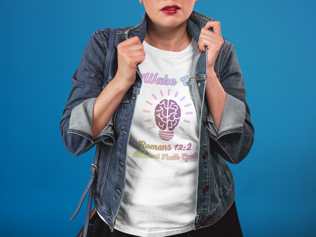 Biblical Truth Cycle - Ladies High Waisted T-Shirt (Wake Up)