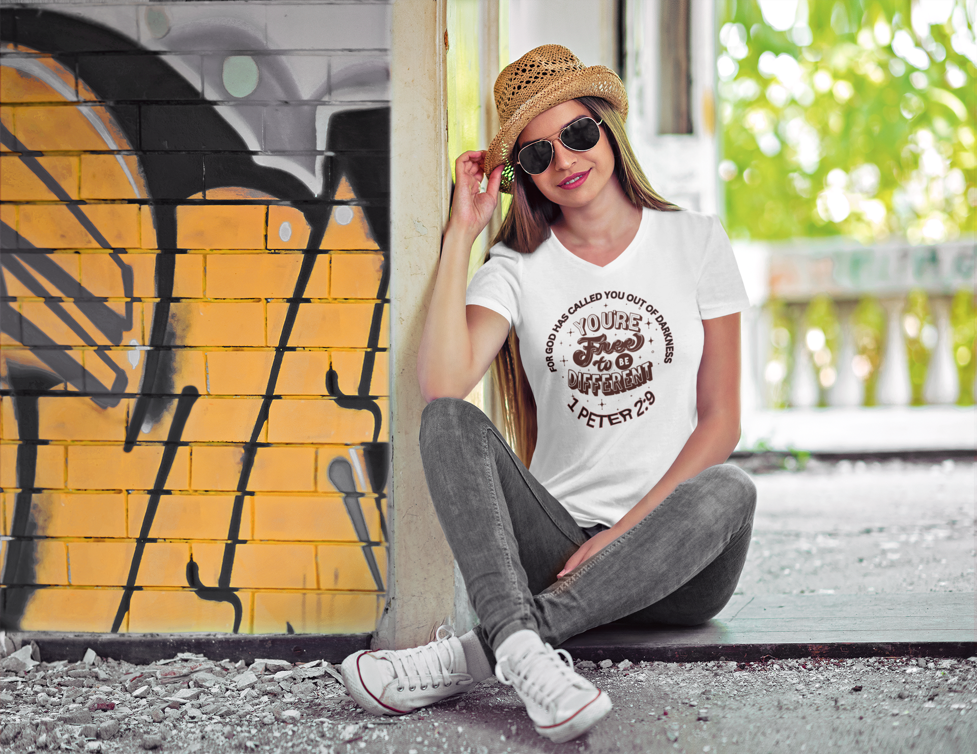 Biblical Truth Cycle - Ladies V Neck T-Shirt