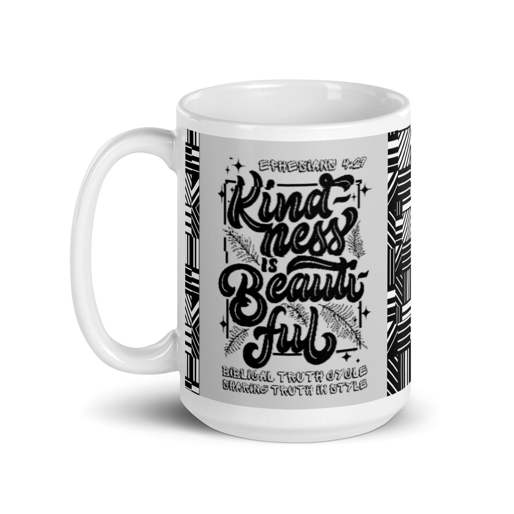 Biblical Truth Cycle - White Mug 15oz (Kindness is Beautiful)