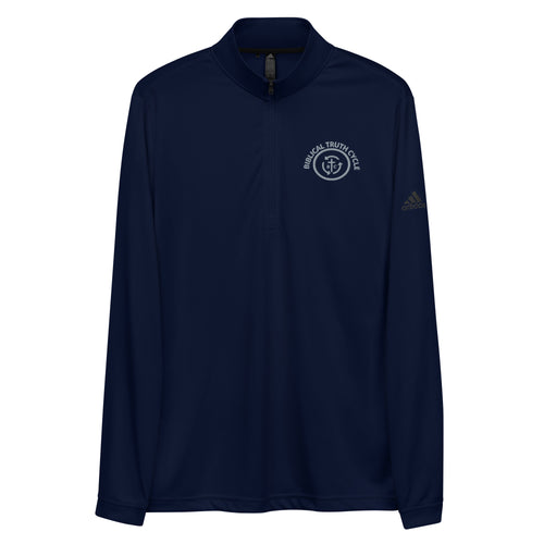 Biblical Truth Cycle - Adidas's Quarter Zip Pullover (Logo-No-Slo)_ Embroidered