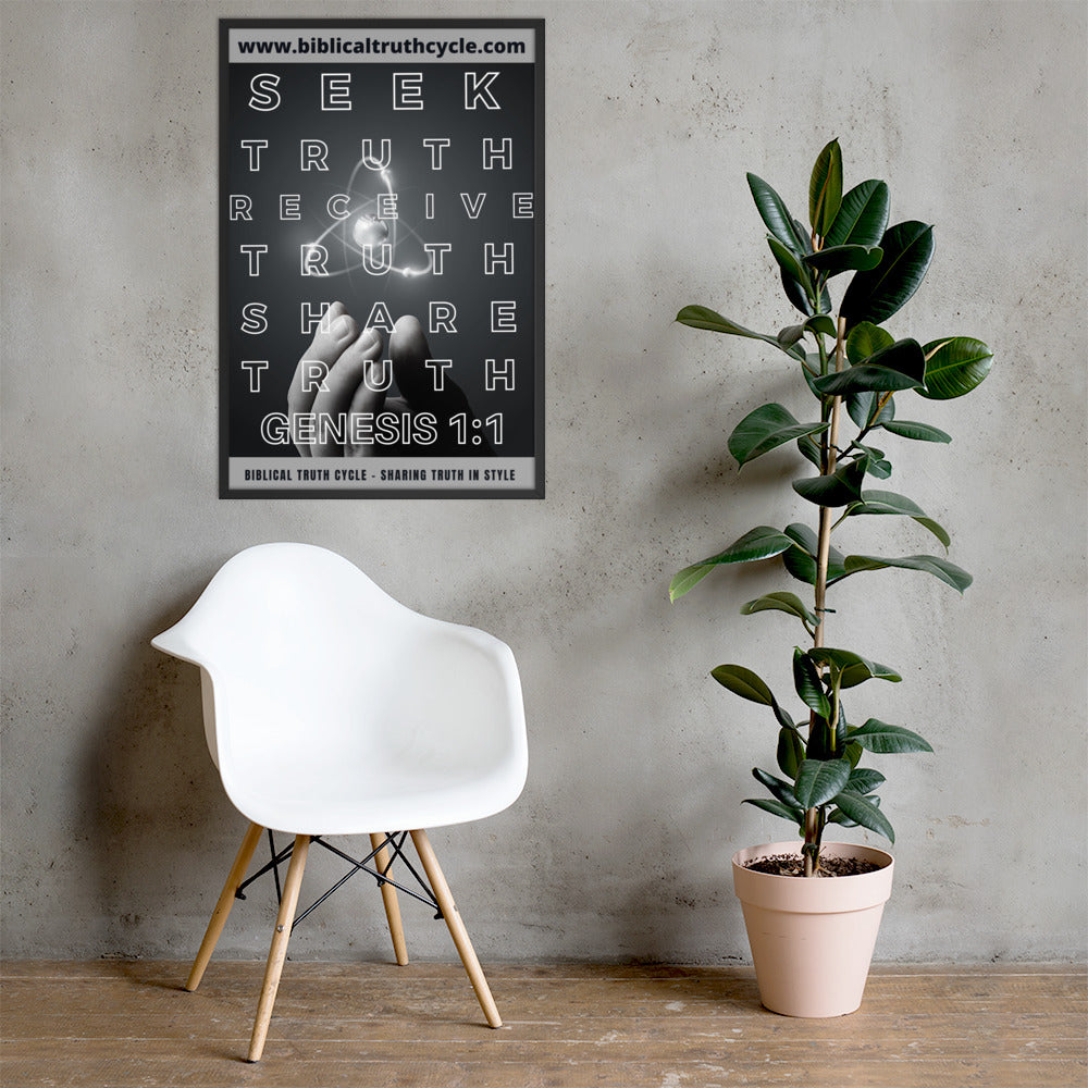 Biblical Truth Cycle - Framed Poster (Mono)