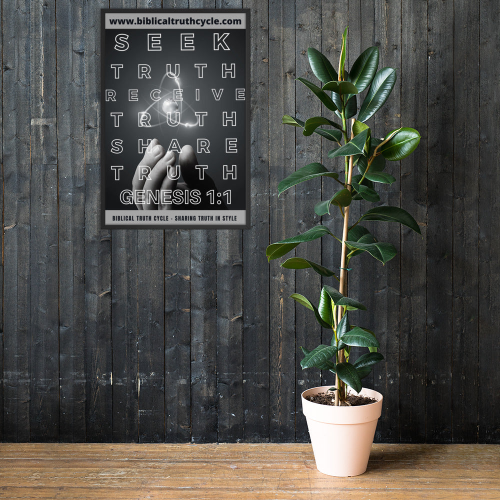 Biblical Truth Cycle - Framed Poster (Mono)