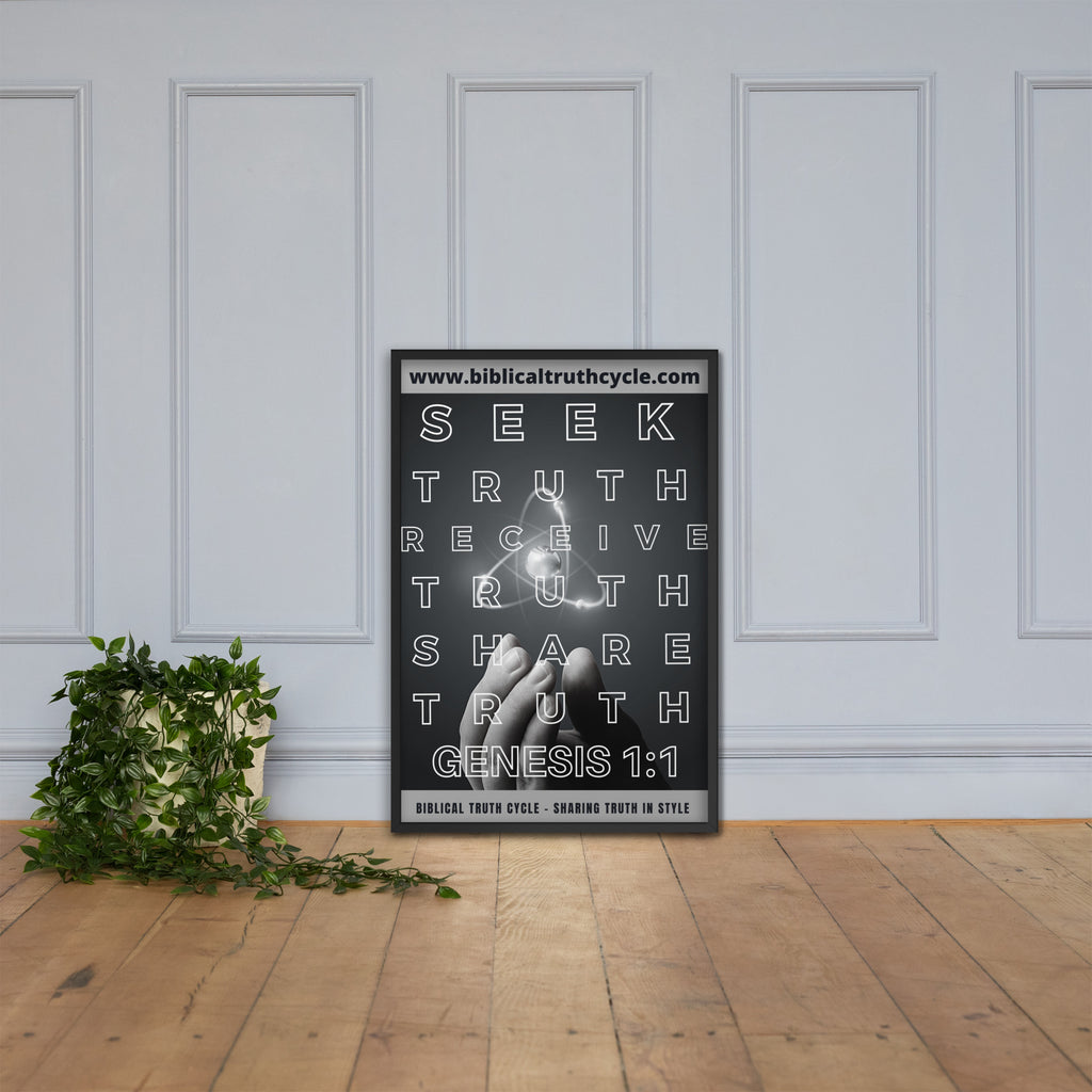 Biblical Truth Cycle - Framed Poster (Mono)