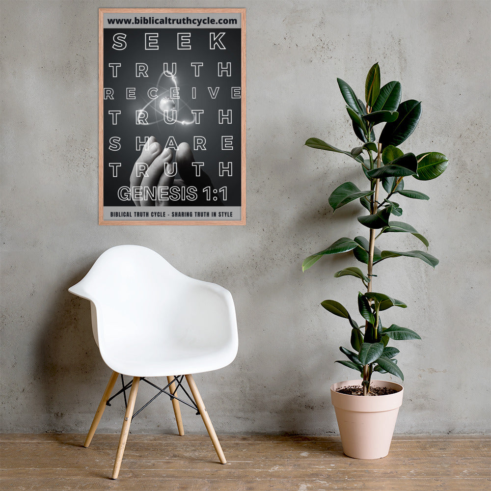 Biblical Truth Cycle - Framed Poster (Mono)
