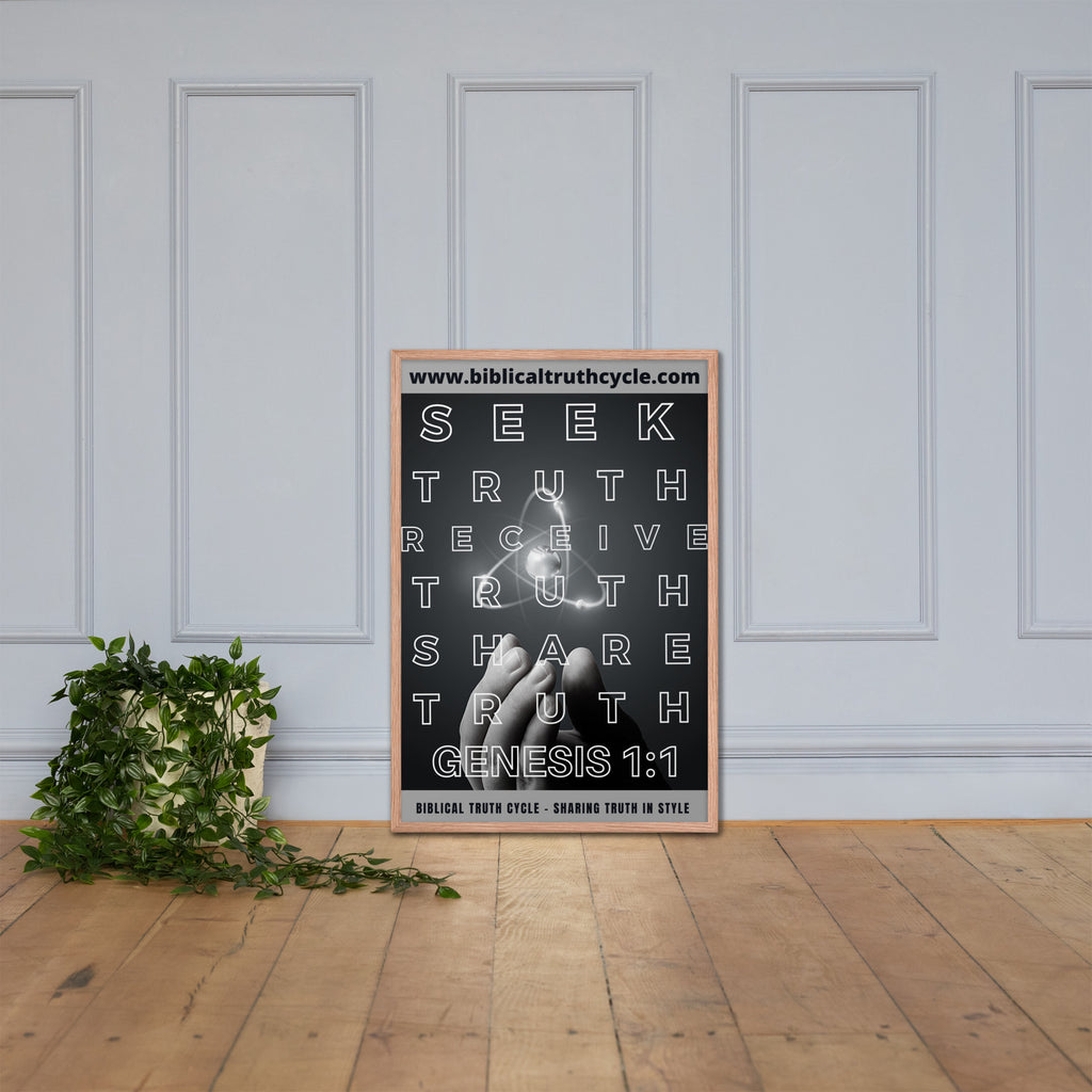 Biblical Truth Cycle - Framed Poster (Mono)