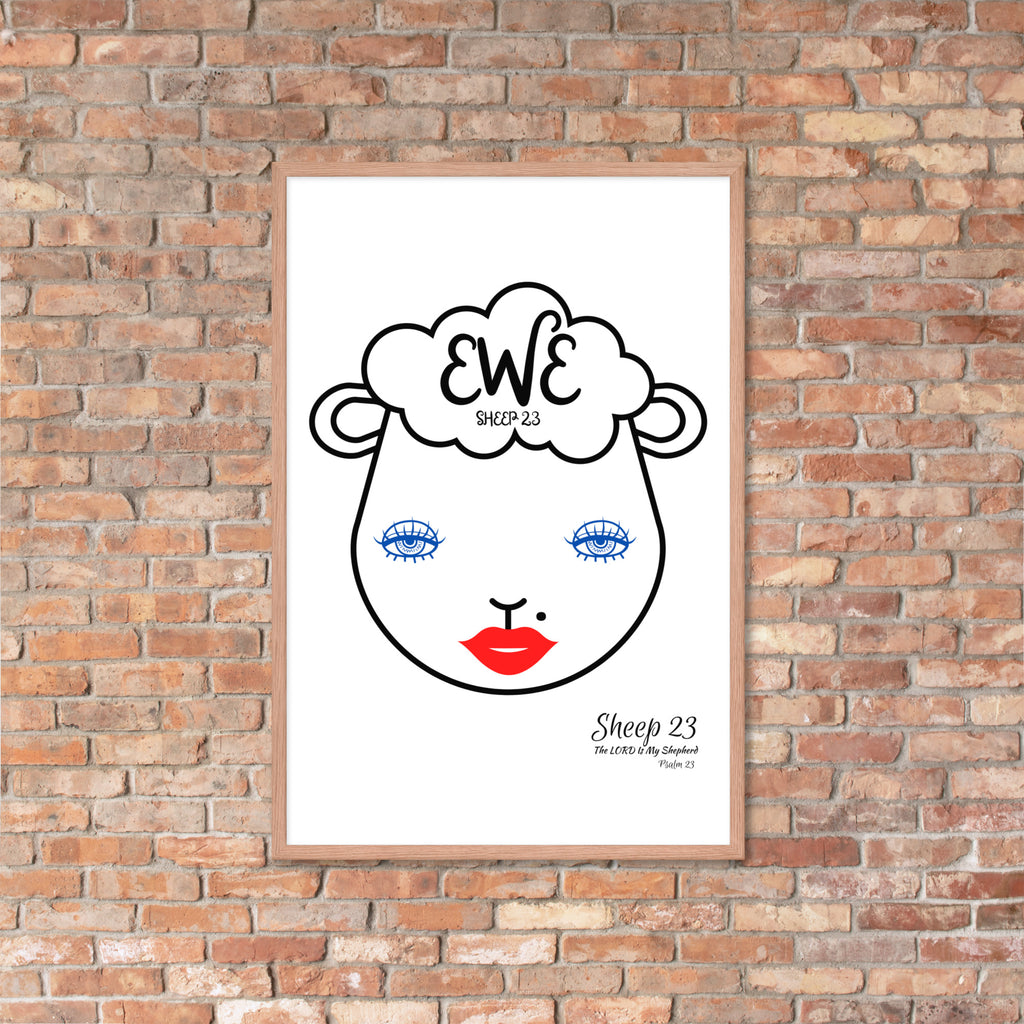 SHEEP 23 - Framed Poster (EWE with Mole)