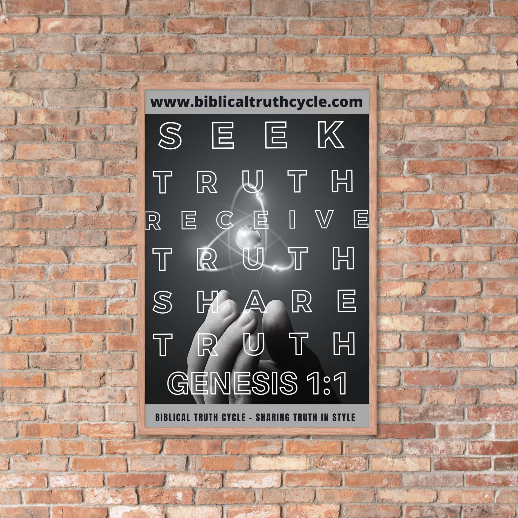 Biblical Truth Cycle - Framed Poster (Mono)