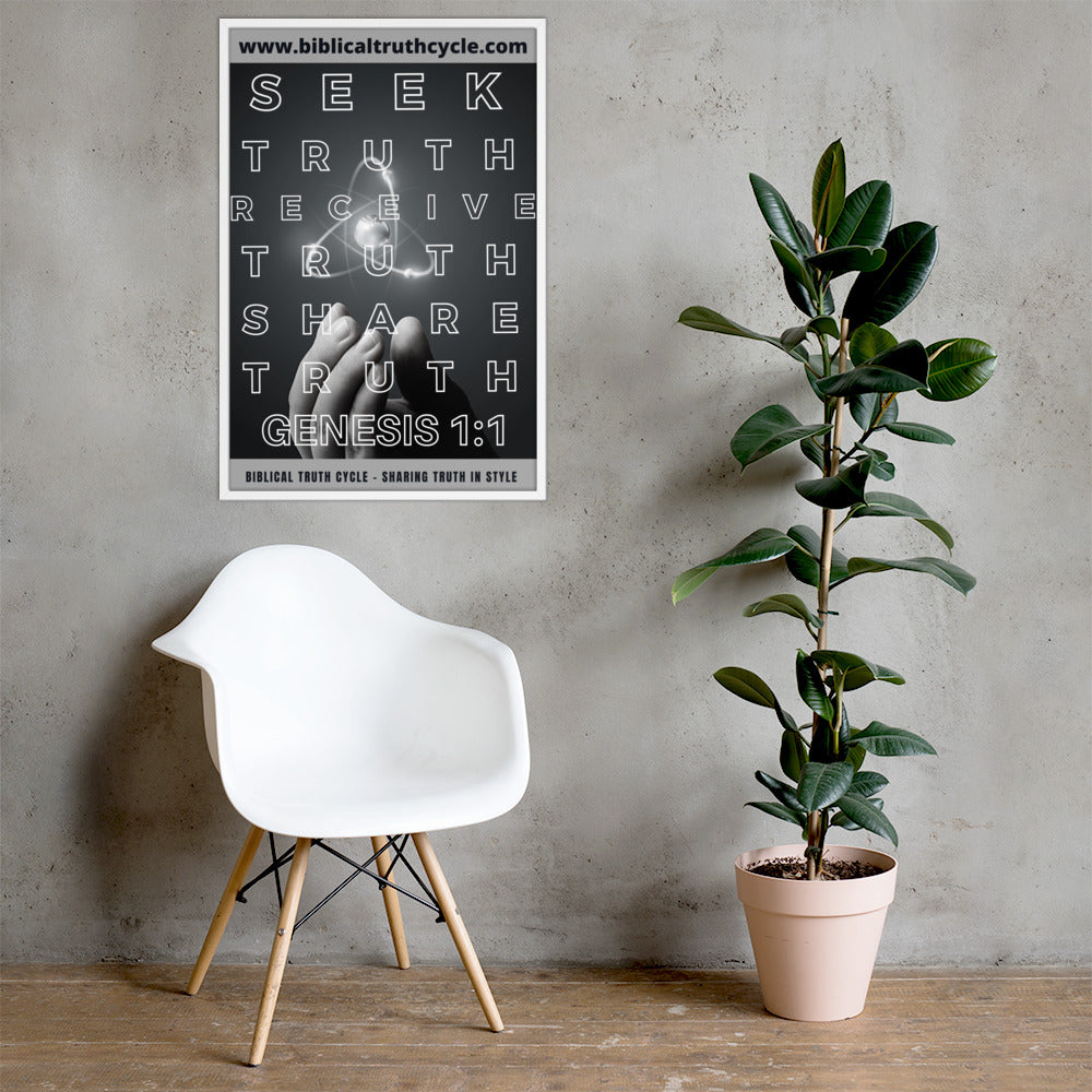Biblical Truth Cycle - Framed Poster (Mono)
