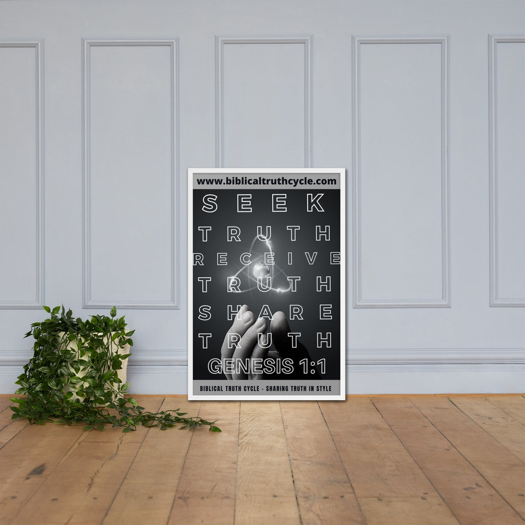 Biblical Truth Cycle - Framed Poster (Mono)
