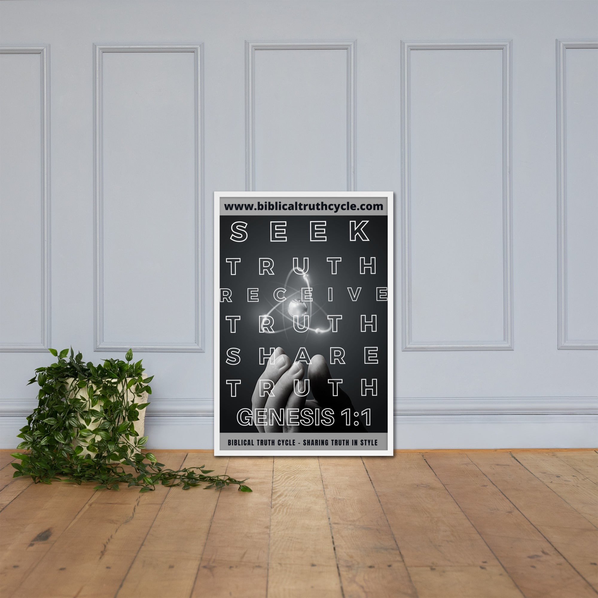 Biblical Truth Cycle - Framed Poster (Mono)