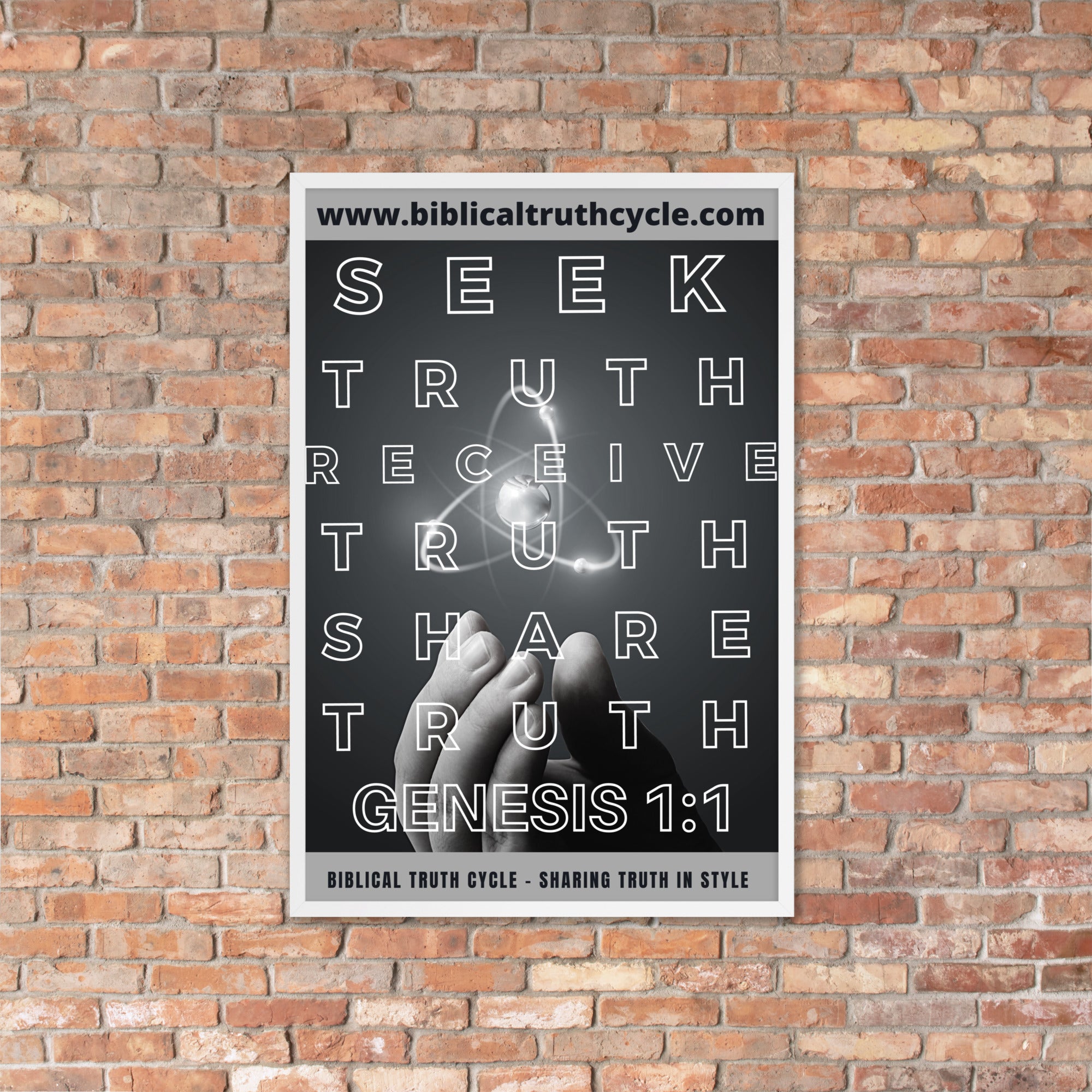 Biblical Truth Cycle - Framed Poster (Mono)