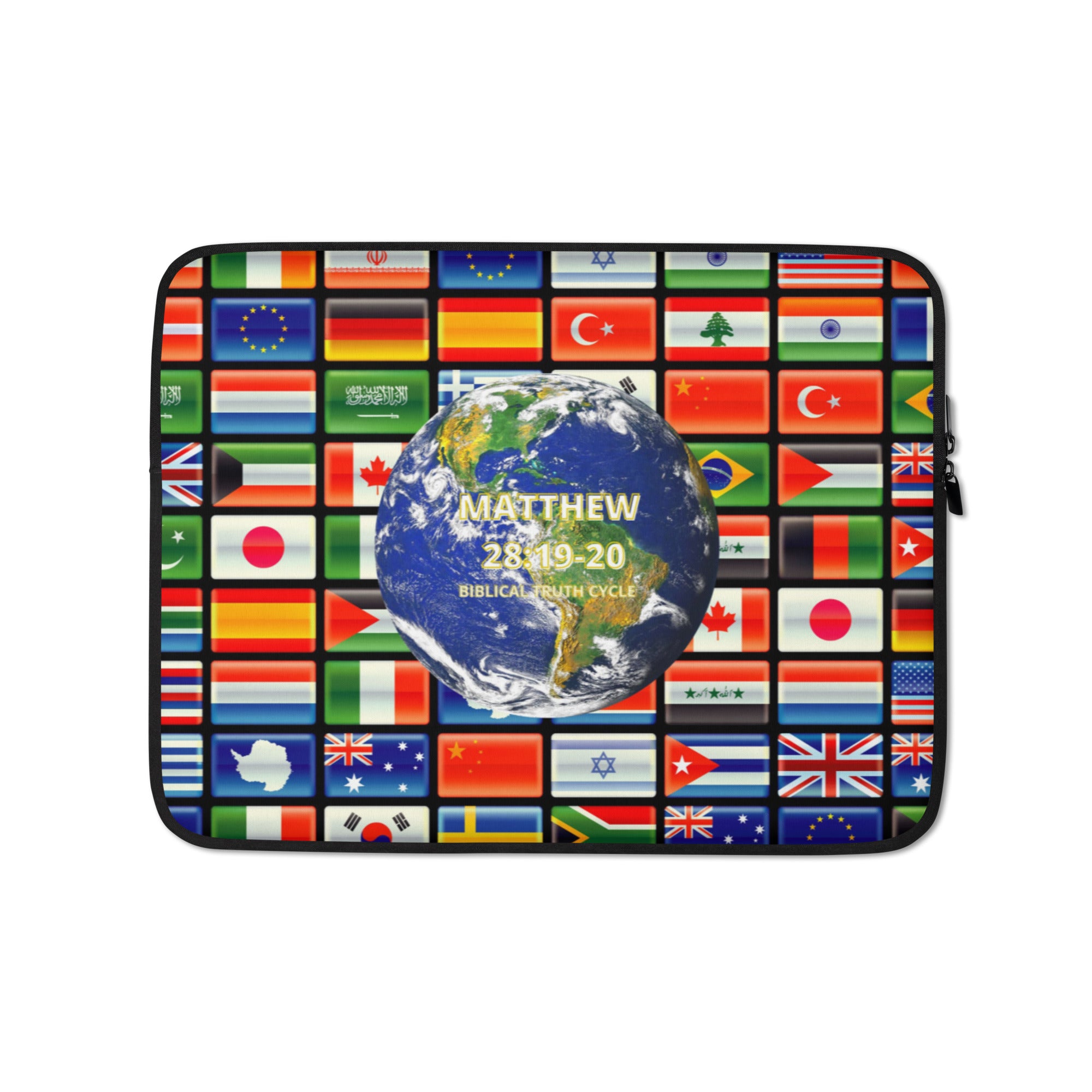 Biblical Truth Cycle - Laptop Sleeve (World Flags)