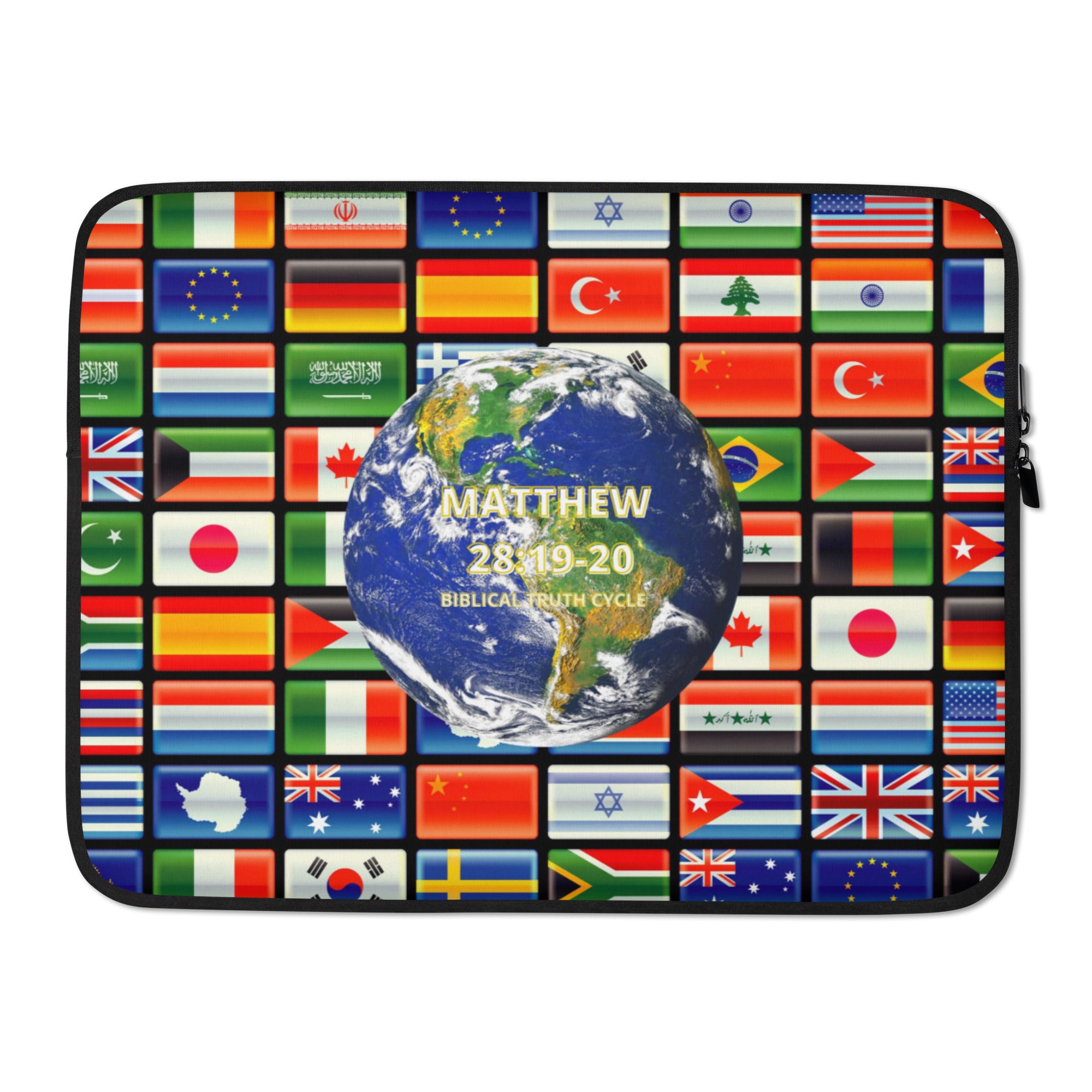 Biblical Truth Cycle - Laptop Sleeve (World Flags)