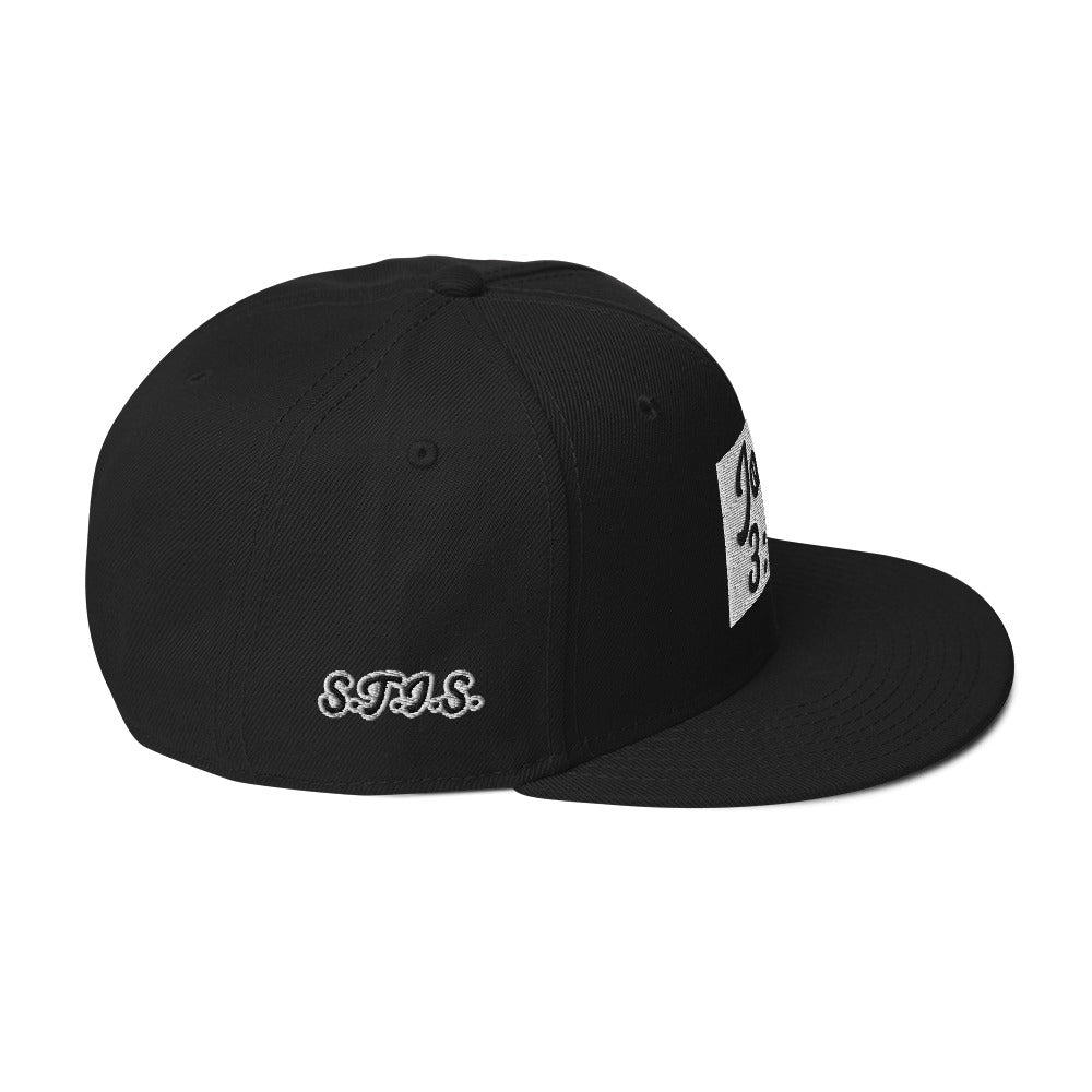 Biblical Truth Cycle - Snapback Hat (John 3:16 - Black Letters) _ Embroidered