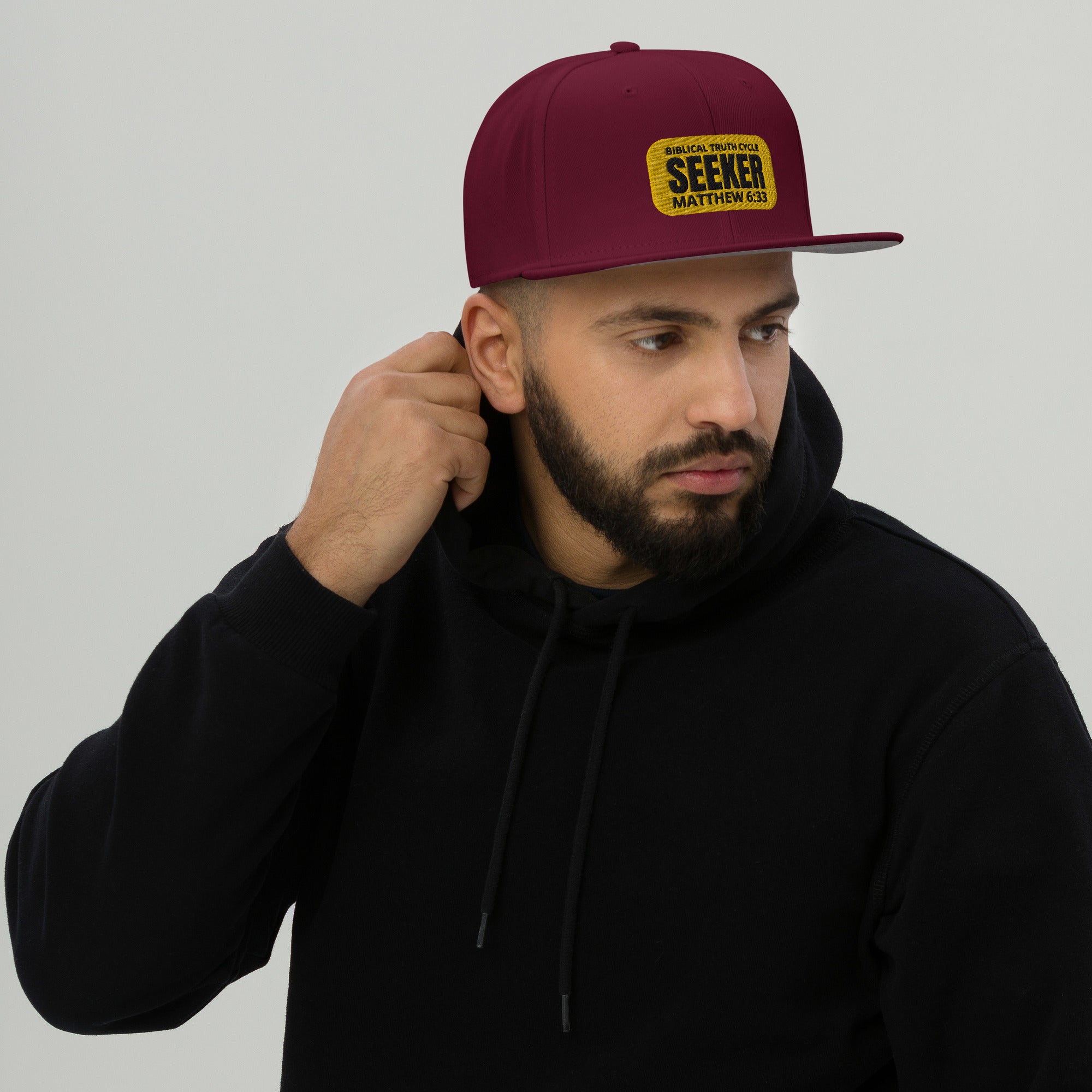 Biblical Truth Cycle - Snapback Hat (Seeker) _ Embroidered