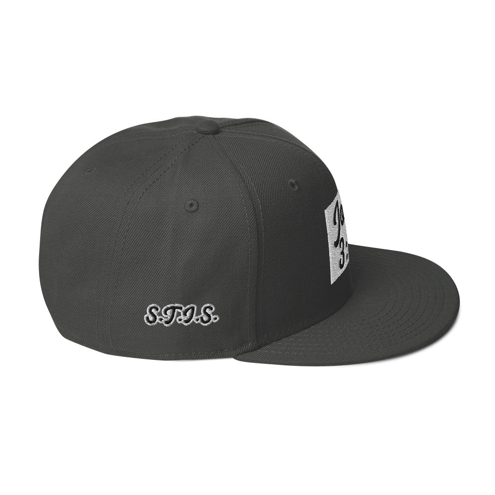 Biblical Truth Cycle - Snapback Hat (John 3:16 - Black Letters) _ Embroidered