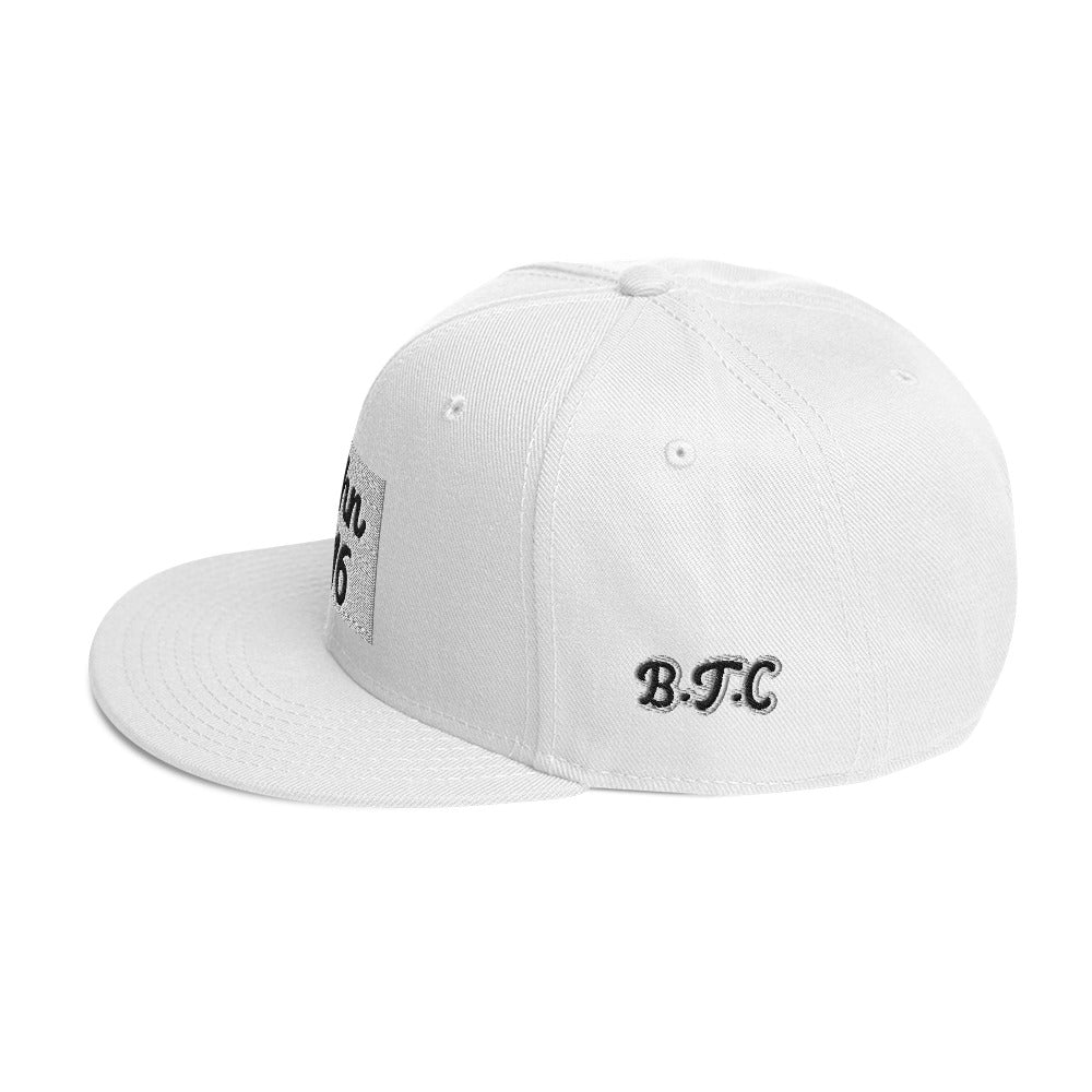 Biblical Truth Cycle - Snapback Hat (John 3:16 - Black Letters) _ Embroidered